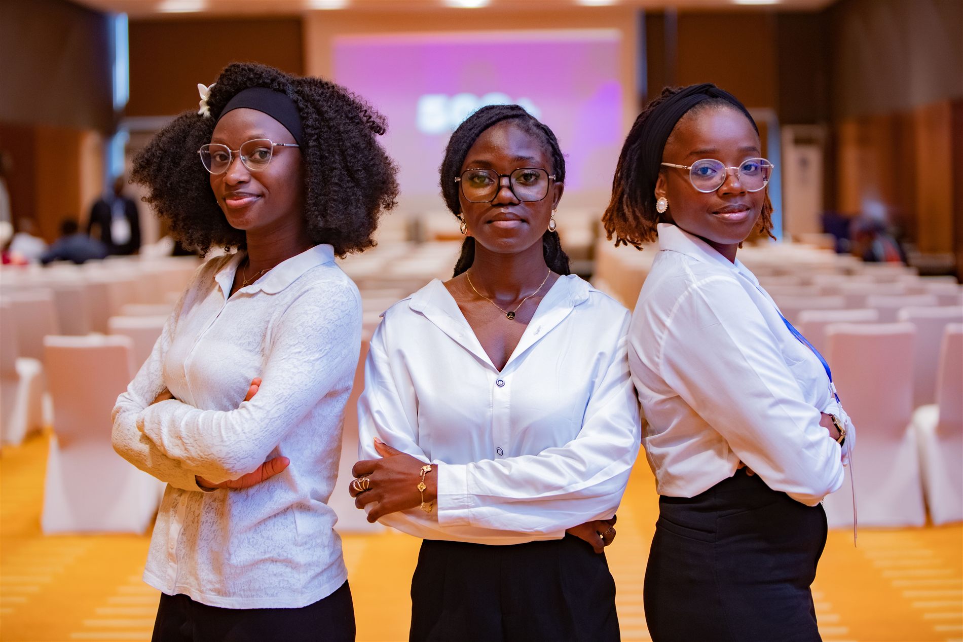 Hôtesses Jua Prestige à l'accueil d'une conférence à Dakar